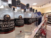 Russian Standard vodka on the shelves